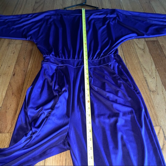 Purple KOH KOH Batwing Sleeve Casual Pantsuit Jumpsuit - - Picture 7 of 11